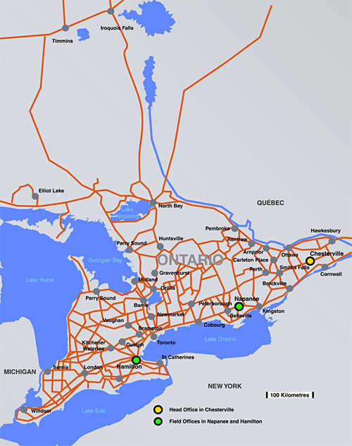 Map of Southern Ontario